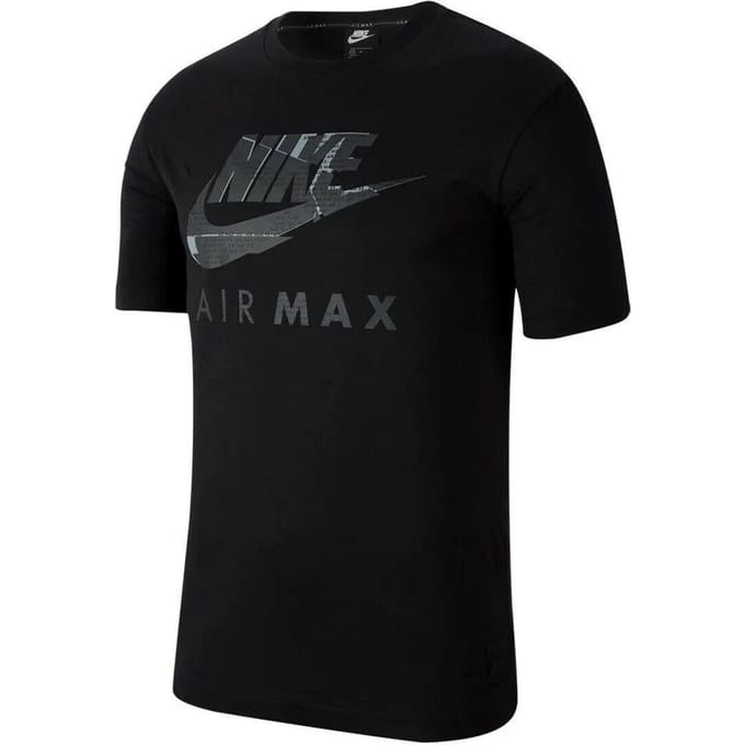 Nike Air Max Graphic Print Heren T-shirt Zwart