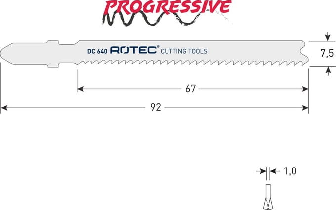 Rotec decoupeerzaagblad, DC640 / T118B (5st.)
