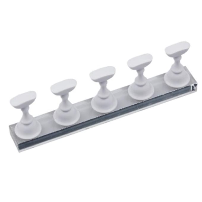 Set van 5 Nagellak Display Standaards, Acryl Basis Magnetische Schaakstandaard voor het Tentoonstellen van Nageltips wit