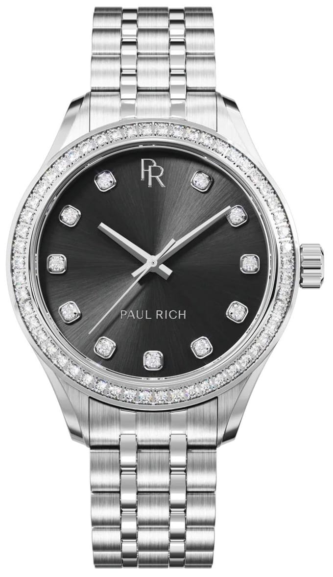 Paul Rich Crystelle Silver Black CRY05 dameshorloge
