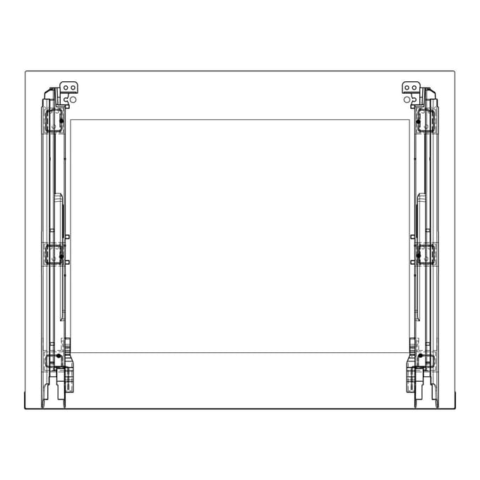 AEG voorste glas, zwart, Electrolux, 596x466mm 140225485642