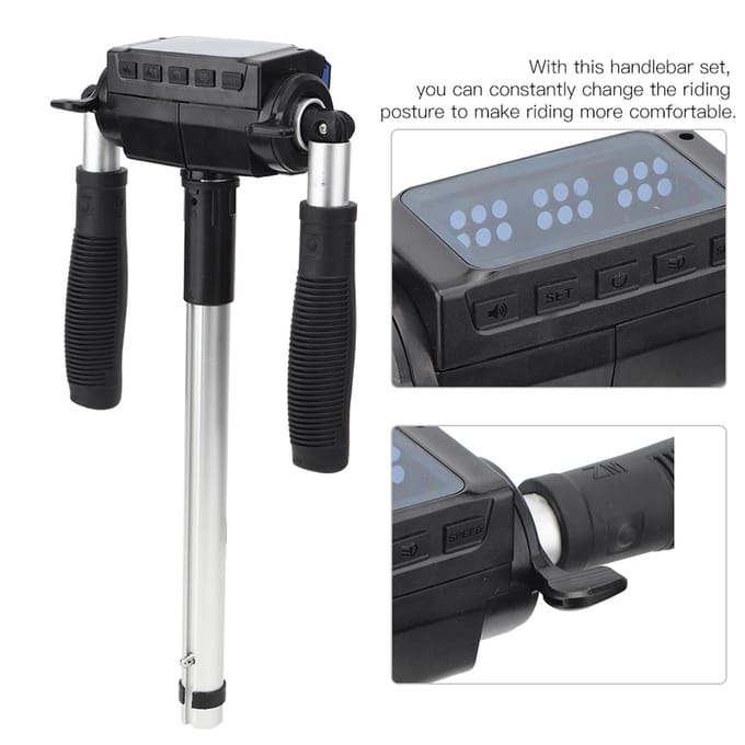 Universeel Accessoire Aluminiumlegering Complete Set Stuur voor KUGOO 8 inch Elektrische Scooter black