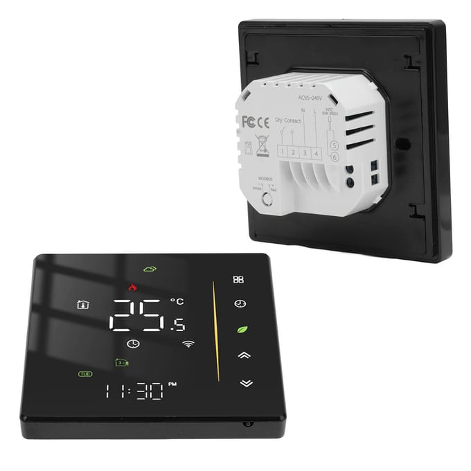 WiFi Thermostaat Slimme Programmeerbare Temperatuurregelaar voor Boilerverwarming 95?240V Zwart black