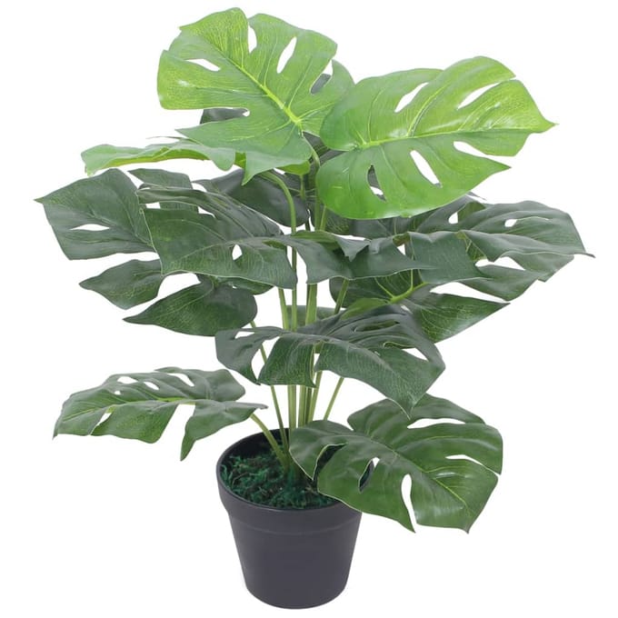 vidaXL - Kunstplant - met - pot - monstera - 45 - cm - groen