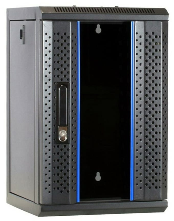 DSIT 9U serverkast - Set - met glazen deur - 312x310x486mm (BxDxH) - serverbehuizing - serverrack