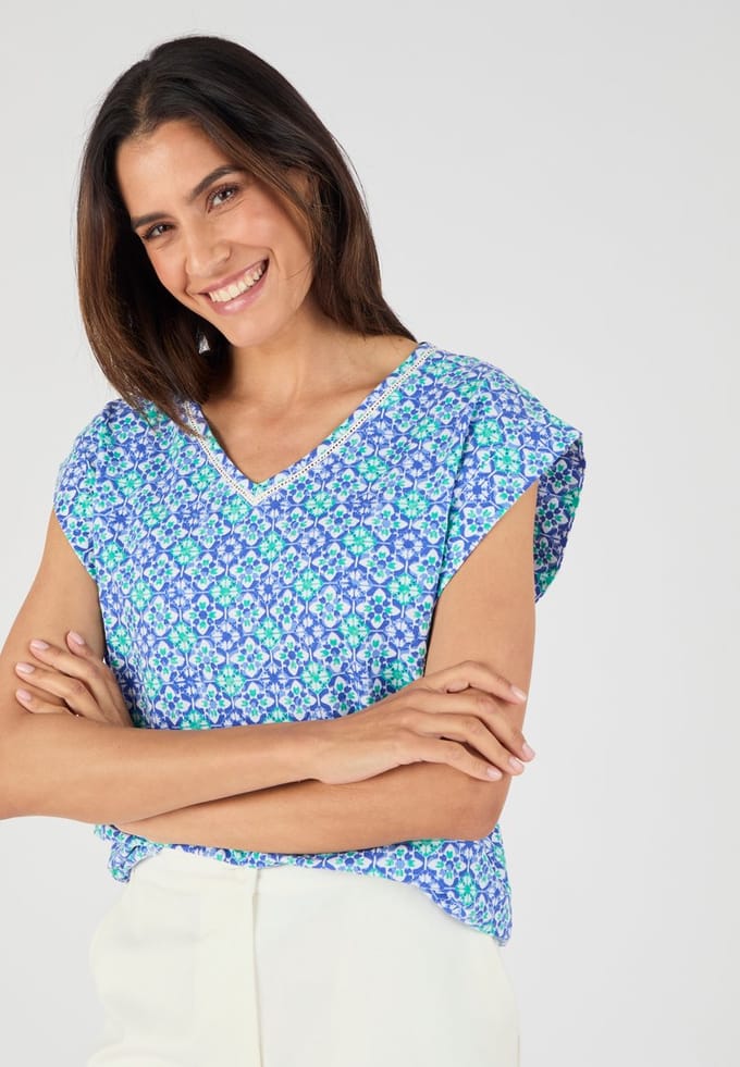 Damart - Mouwloze Climatyl top - Dames - Blauw - S