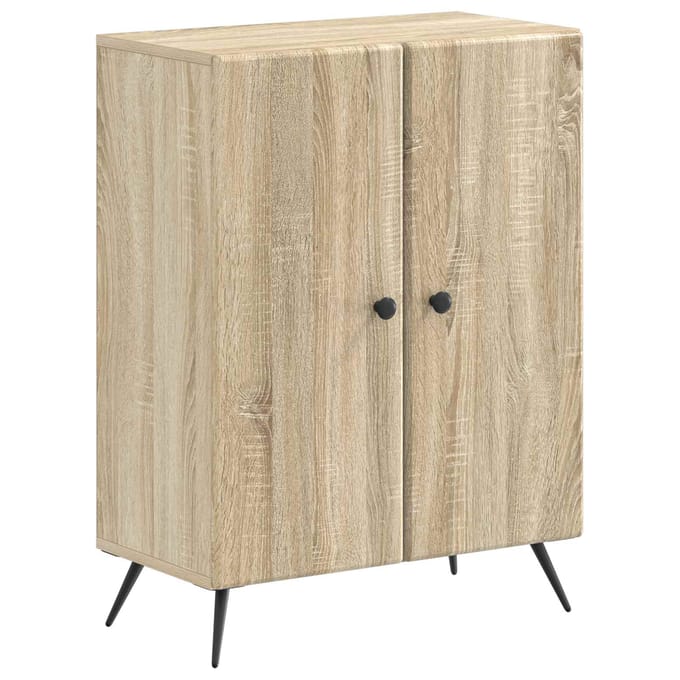 vidaXL - Badkamer - Opbergkast - BREDA - Sonoma - Eiken - 59,5 - x - 31 - x - 80 - cm