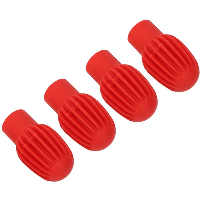 4 Stuks Siliconen Drumstok Tips Stille Oefen Drum Demper Percussie Accessoires Rood rood