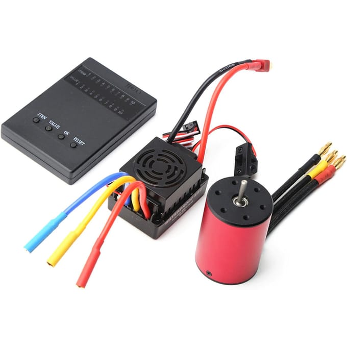 Moteur sans balais 3100KV, moteur étanche 3650 avec carte de programmation ESC sans balais 60A 5.8V 3A BEC 2300kv multicolore