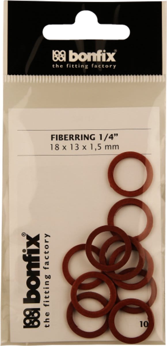 BONFIX Fiberring 1/4" (18 x 13 x 1,5 mm) 10 stuks