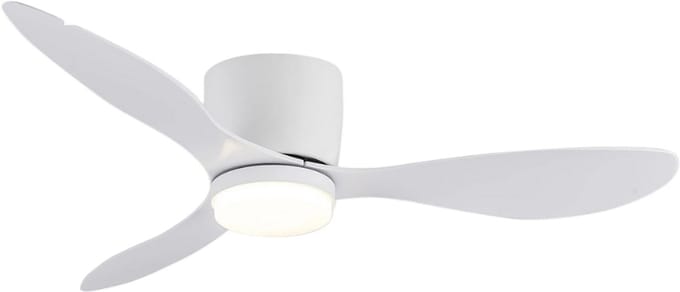 Nivard Plafondventilator - Met Verlichting - Plafond Ventilator - Met Lamp - Plafonniere Met Ventilator - Met Licht - Wit - 106cm