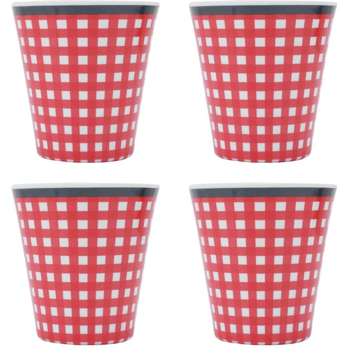 4 stuks/set Imitatie Porselein Drankmok Originaliteit Melamine Beker voor Student School Thuis gray