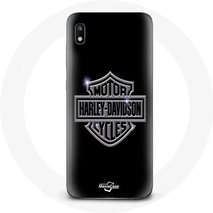 Coque pour Samsung Galaxy A10 Harley Davidson motorcycles logo zwart