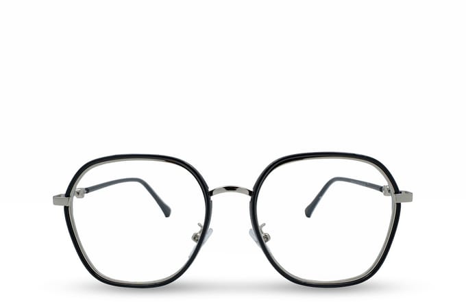 BL Valencia Black - Blauw licht bril - Computerbril - Rond - Goud