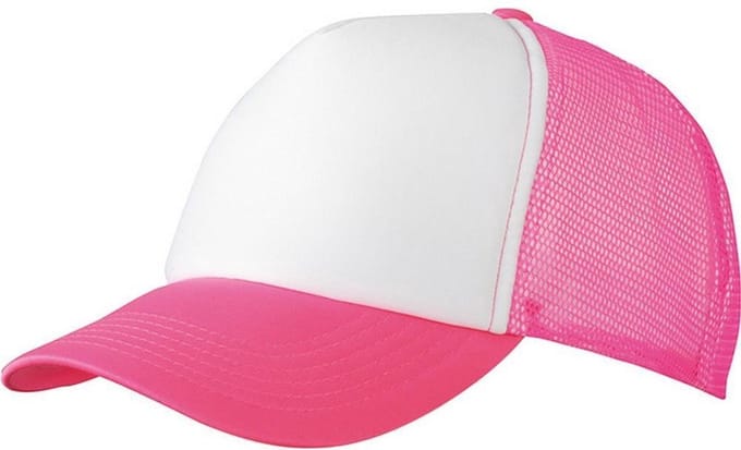 Finnacle - Halve Mesh - Truckers Cap - Roze/Wit
