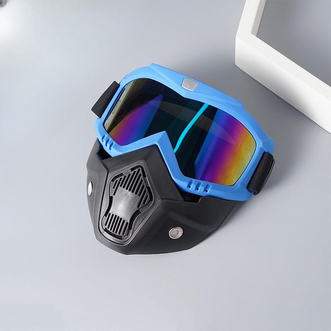Masker Winddichte bril Fietsmasker Scrambling Motorbril Ridderbril tegen wind en zand zwart