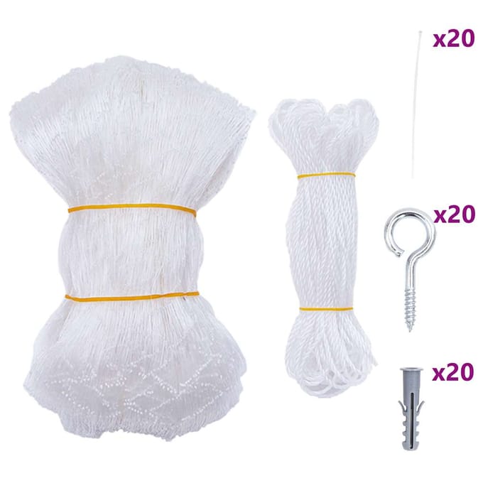vidaXL - Kattennet - Transparant - 4x3 - m - Nylon