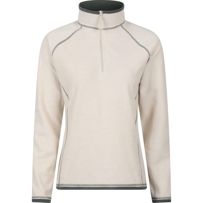 Mountain Warehouse Dames/Dames Montana Half Zip Fleece Top (Crème)