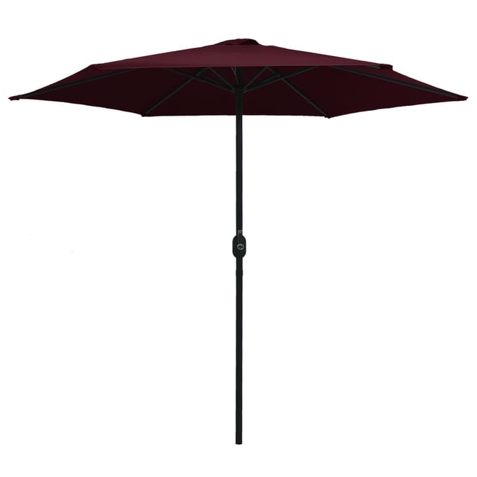 vidaXL Parasol met aluminium paal 270x246 cm bordeauxrood