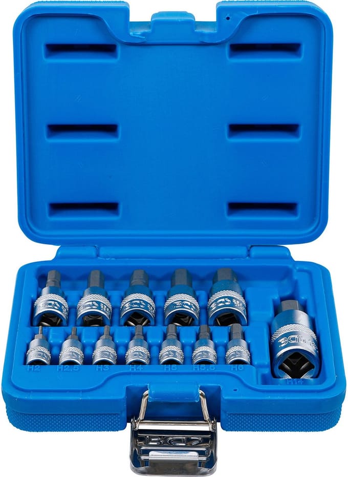 BGS bitdoppenset vierkantaandrijving 6,3 mm (1/4") / 10 mm (...