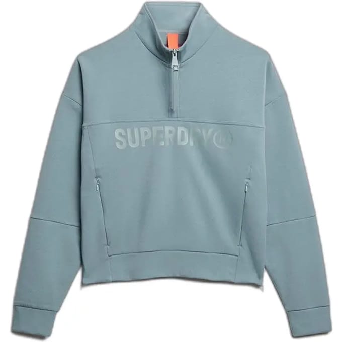 Superdry - Active Tech Logo Relaxed Halfzip Sweater - Dames - Truien