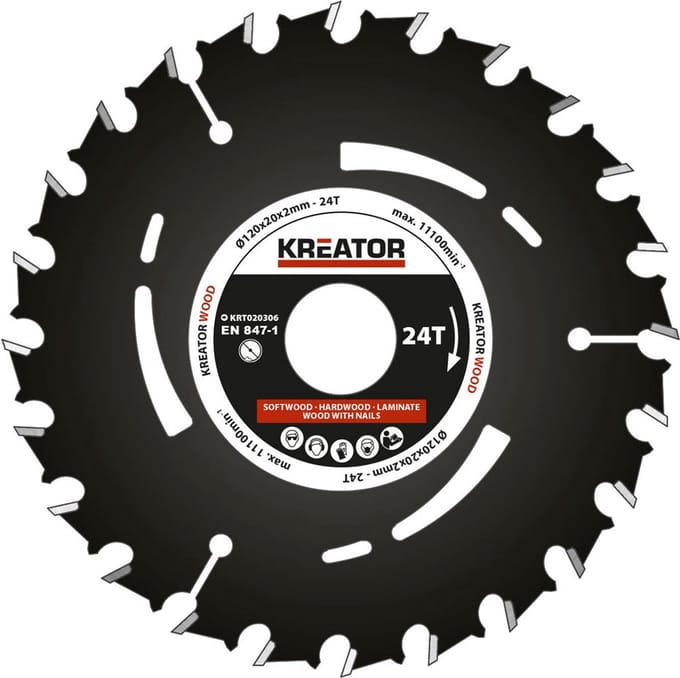 Kreator KRT020306 Invalzaagblad 120mm 24T