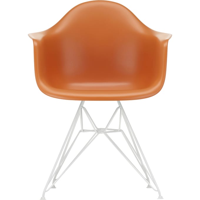 Vitra DAR Eames Plastic Armchair - roestoranje RE - wit
