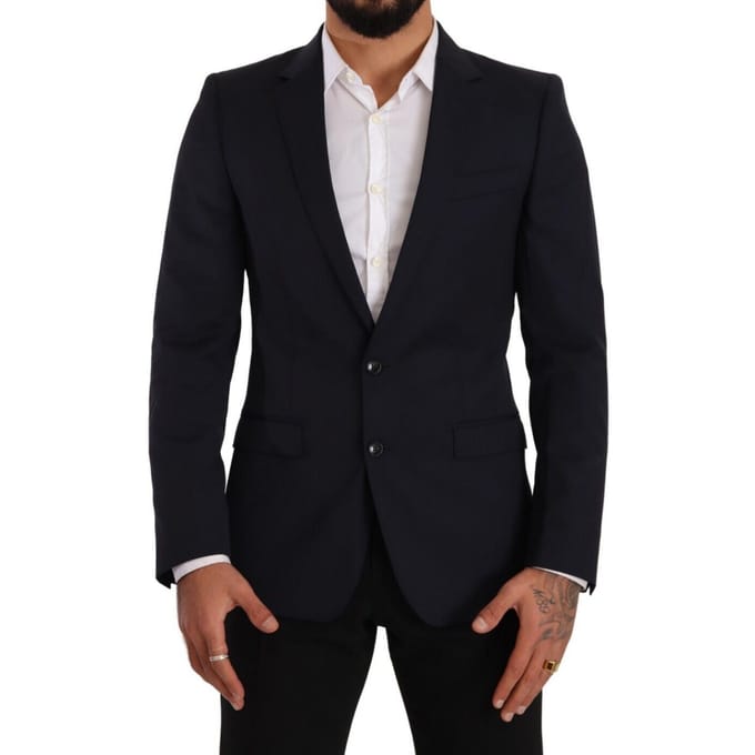 Dolce & Gabbana Heren Donkerblauwe Eenknopsjas MARTINI Blazer