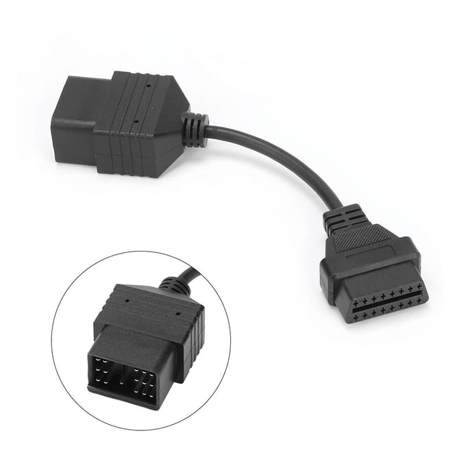 17-pins naar 16-pins OBD2 Diagnostische Kabel Adapter Connector Past voor Toyota white