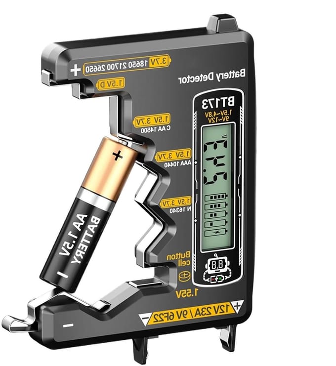Batterij Tester - Voltage Detector - Huishoudelijk Gebruik - Hoge Precisie LCD - 10.5 x 7.5 cm