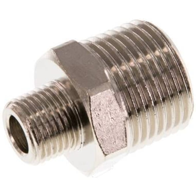 R 3/8'' x R 1/8'' Vernikkeld Messing Borstnippel 16 Bar [5 Stuks]