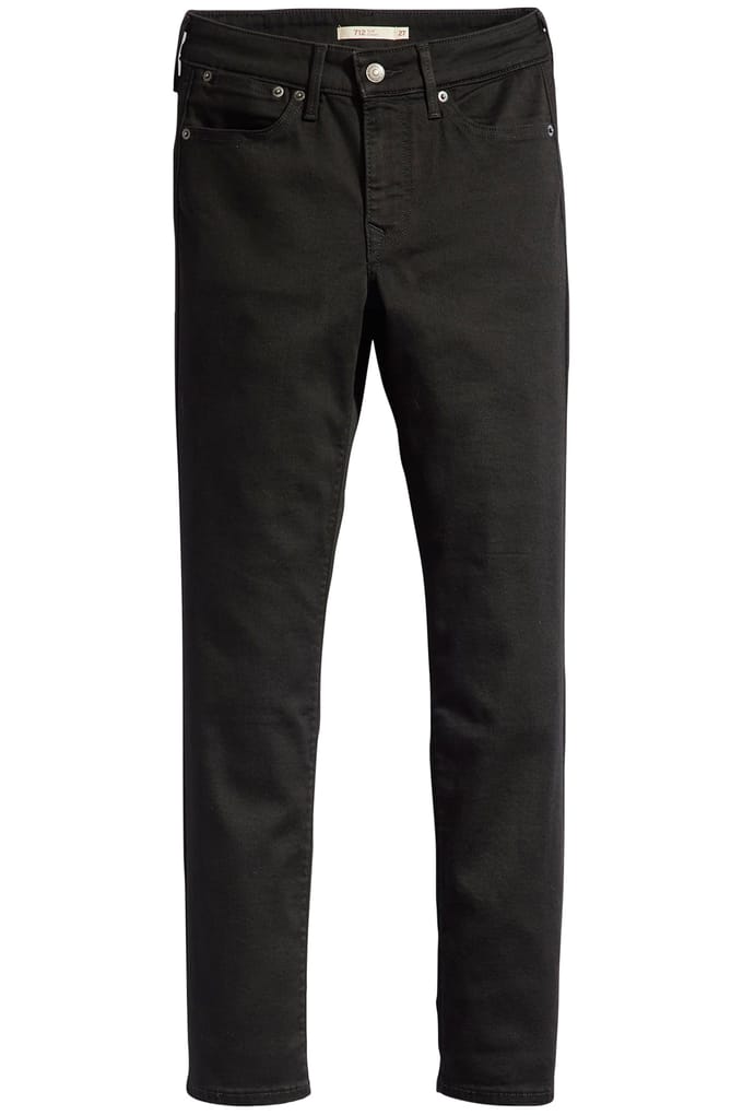 Levi's 712™ Slim Jeans Black Size: W26L32 | Slim Outlet | Dames | Zwart