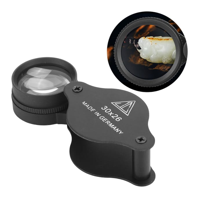 30X Vergrootglas Opvouwbaar Draagbaar Vergrootglas Oogloep Vergrootglas voor Sieraden Antiek