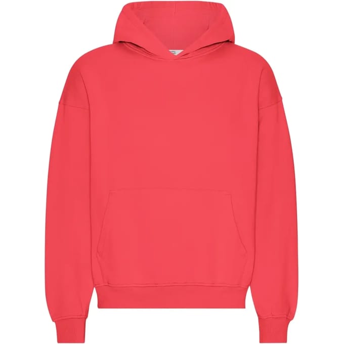 Oversized sweatshirt met capuchon Colorful Standard Organic Red Tangerine