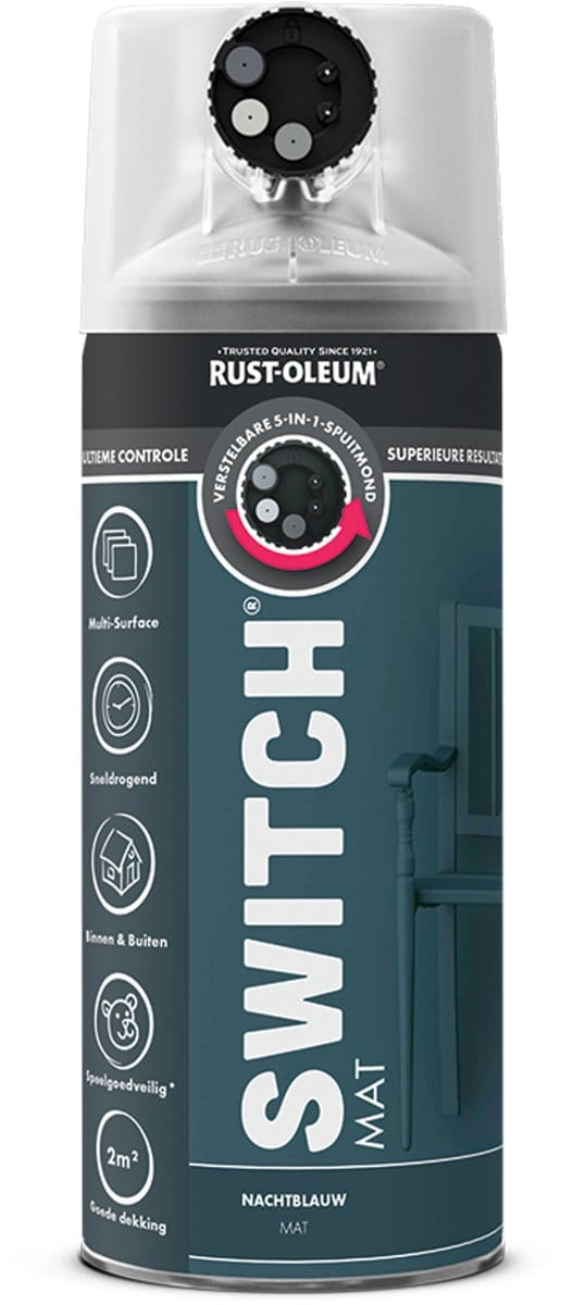 Rust-Oleum Switch Spuitbus Verf Mat 400ml - Nachtblauw