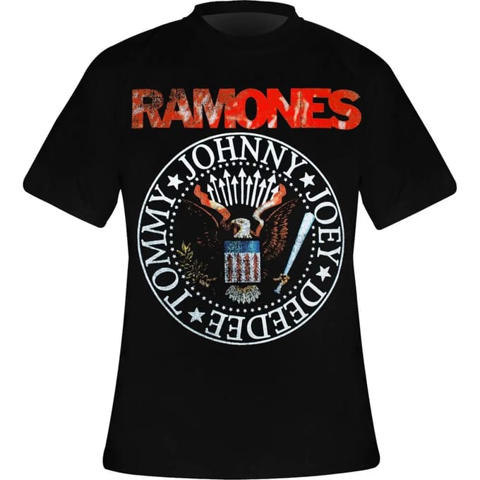 Ramones - Vintage Eagle Seal Heren T-shirt - M - Zwart