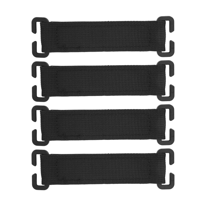 4 stuks Rugzak Molle Strips Zwart Krachtige Grip Sterke Hechting Nylon Klittenband Molle Patch voor black