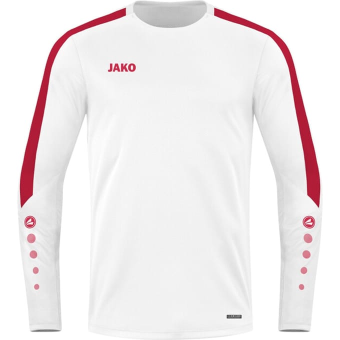 Jako Power Sweater Heren - Wit / Rood | Maat: S