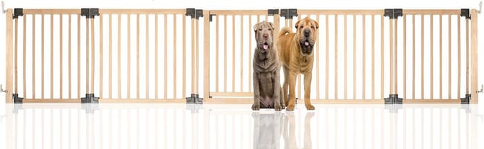 Bettacare Houte Flexibele Hondenhek, Tot 376cm Breed, Hout, 76cm Hoog