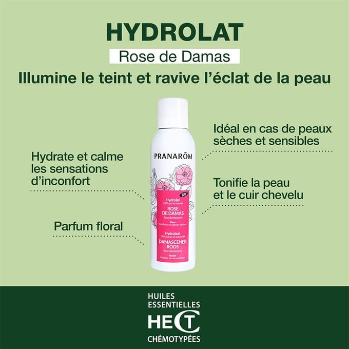 Pranarôm Hydrolaat Damascener Roos Bio 150 Distillaat