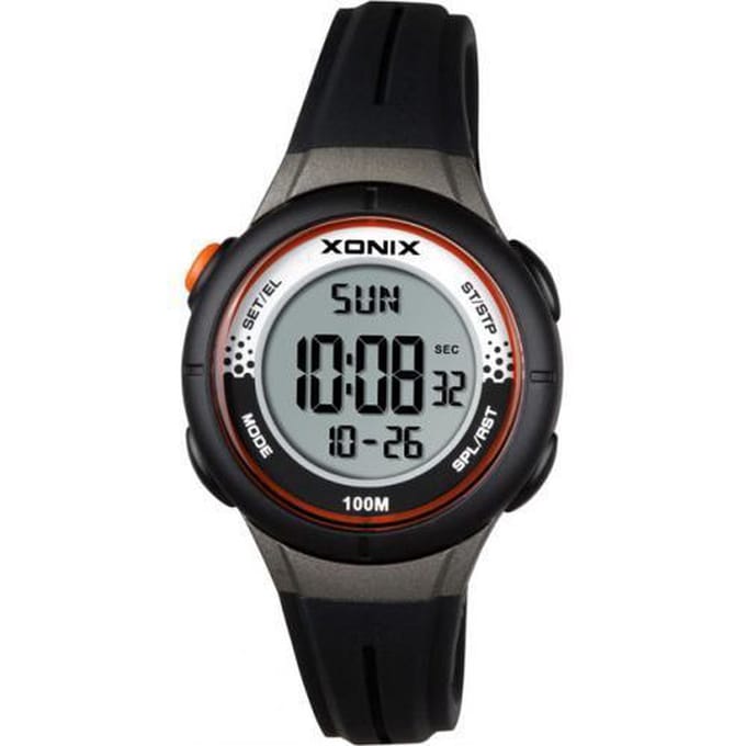 Xonix digitaal kinderhorloge zwart BAO-006 waterdicht