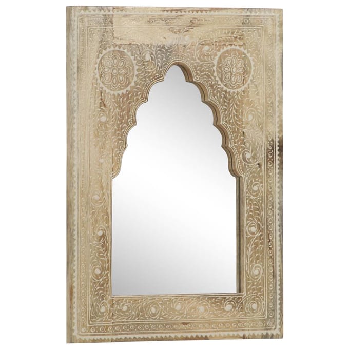 vidaXL - Spiegel - handgeschilderd - 40x55 - cm - massief - mangohout
