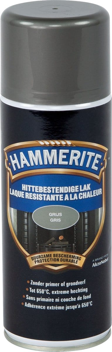 Hammerite Hittebestendige Lak - Spray - Grijs - 0.4L