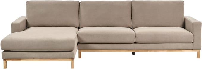SIGGARD - Hoekbank - Taupe - Rechtszijdig - Polyester