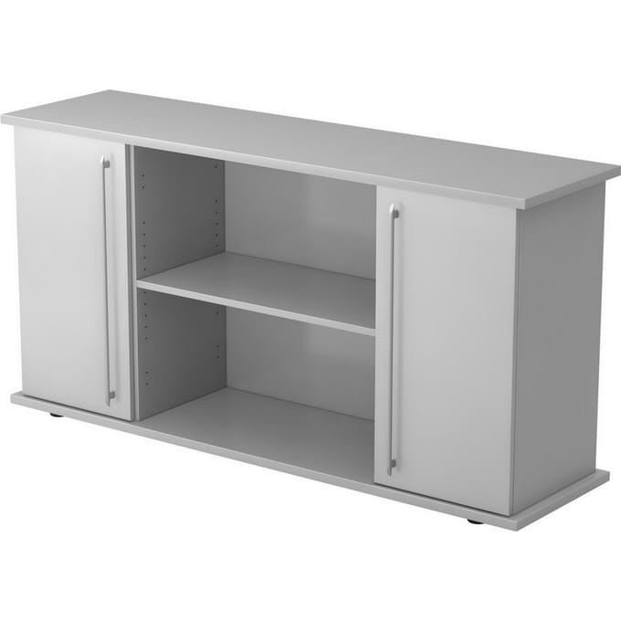 KAPA SB | Dressoir | met deuren - Grijs Rail handvat (kunststof)