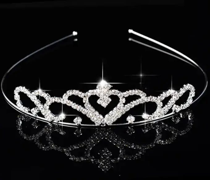Prinsessen Tiara Kind - Kroontje meisje - Zilverkleurig Type 2 - vanaf 3 jaar