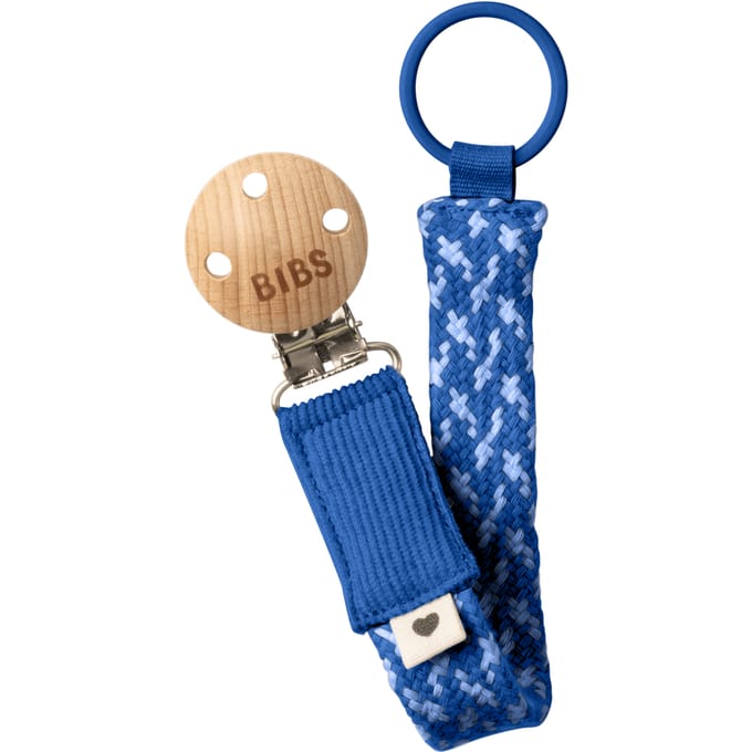 BIBS Pacifier Clip Cornflower/Dusty Blue 1 st