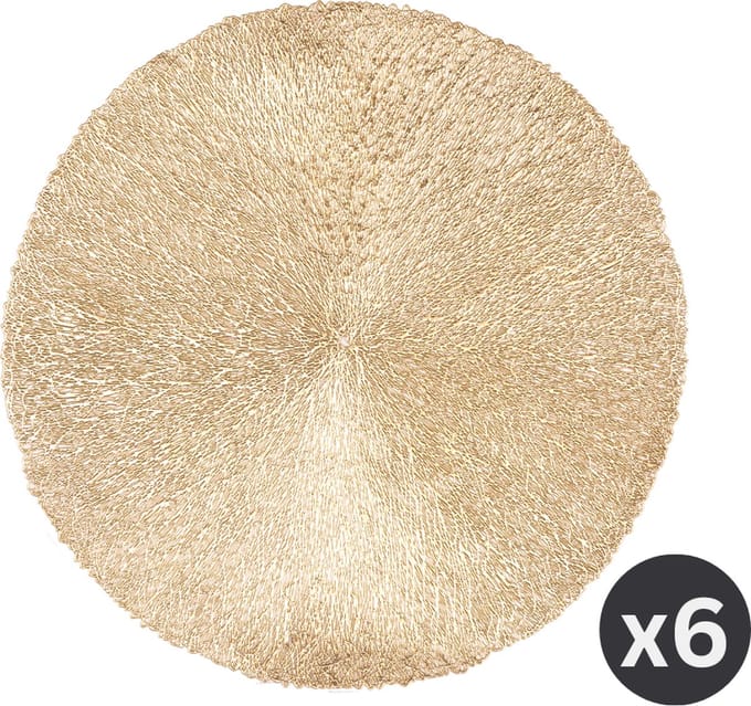 Placemat CAPELINNI, SET/6, dia 38 cm, goud