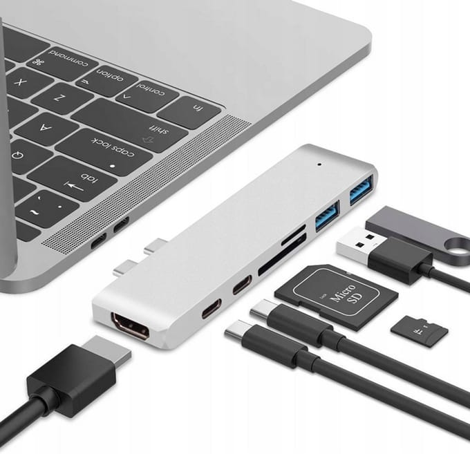 Usb-C Usb Thunderbolt Hdmi 4K Adapterhub Voor Macbook Pro Air