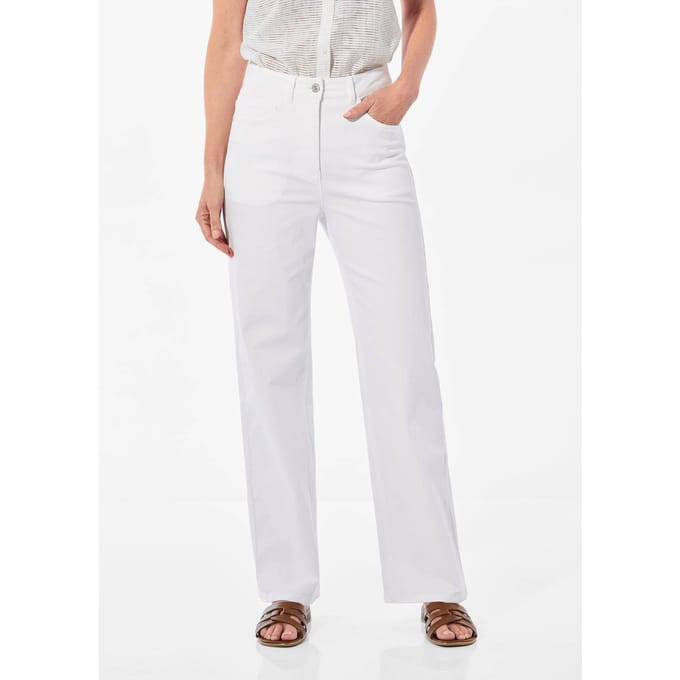 Wijde jeans VERA van stretch-denim - wit - Gr. 21 van Goldner Fashion